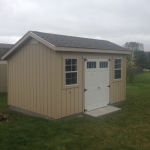 Quaker shed on Concrete Slab with ramp